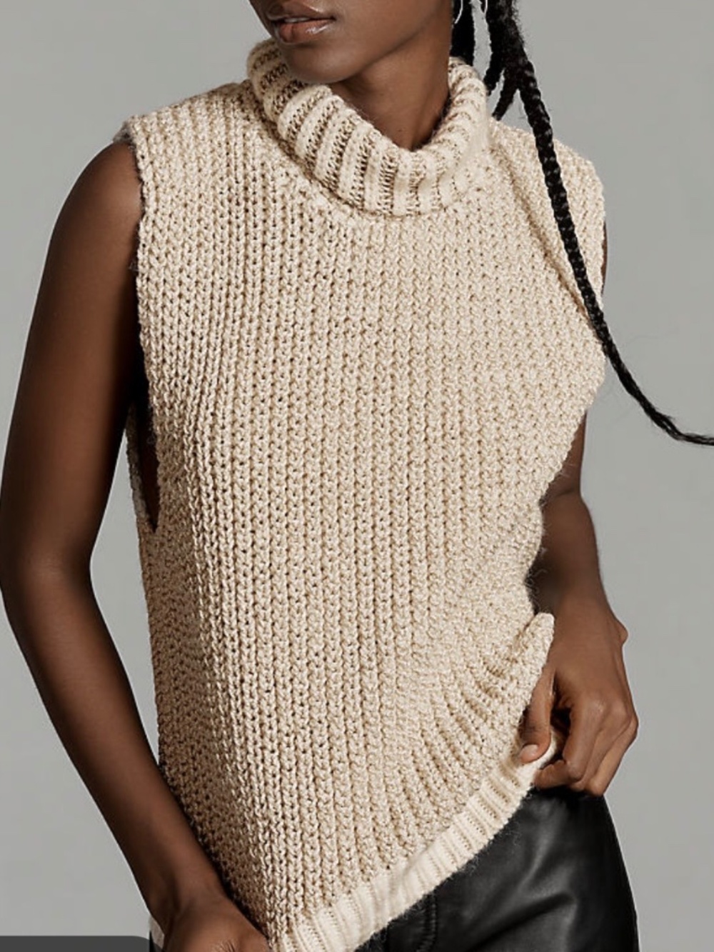 Anthropologie Pilcro sleeveless knit turtleneck
